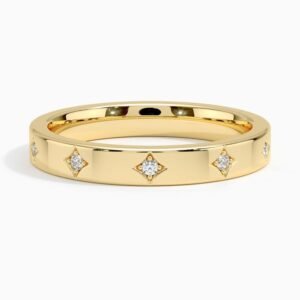 Elara 3mm Diamond Ring in 14K Yellow Gold