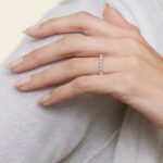 Olivetta Half Coverage Lab Diamond Ring in 14K White Gold