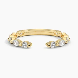 Versailles Lab Diamond Open Ring in 14K Yellow Gold