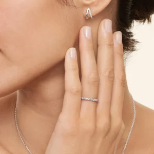 Sienna Three-Quarter Coverage Lab Diamond Ring in 14K Gold
