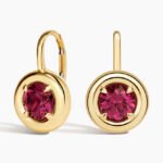 Andrea Moyo Garnet Drop Earrings in 14K Yellow Gold