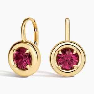 Andrea Moyo Garnet Drop Earrings in 14K Yellow Gold