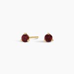 Garnet Birthstone Stud Earrings in 14K