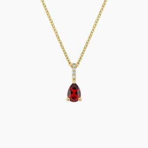 Diamond Birthstone Pendant Necklace in 14K Yellow Gold
