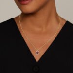 Andrea Moyo Garnet Bezel Pendant in 14K