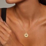 Star Garnet Medallion Necklace in 14K Yellow Gold