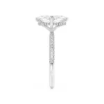 COCO Marquise Lab Diamond Platinum Triple Pavé Hidden Halo