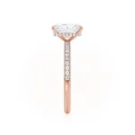 COCO Radiant Lab Diamond 18k Rose Gold Petite Triple Pavé Hidden Halo
