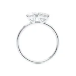 COMET Toi Et Moi Lab Diamond Emerald & Pear Cut Ring 950 Platinum