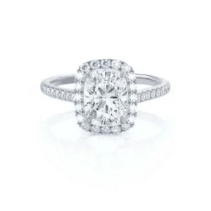 DARLEY Elongated Cushion Lab Diamond Platinum Halo