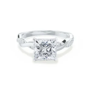 EDEN Princess Cut Lab Diamond Platinum Vine Solitaire
