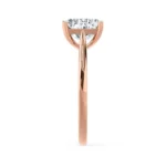 FLORENCE Elongated Cushion Lab Diamond 18k Rose Gold Solitaire