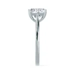 FLORENCE Elongated Cushion Lab Diamond 18k White Gold Solitaire