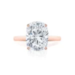 FLORENCE Elongated Cushion Lab Diamond 18k Rose Gold Solitaire