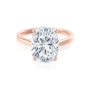FLORENCE Elongated Cushion Lab Diamond 18k Rose Gold Solitaire