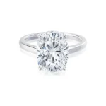 FLORENCE Elongated Cushion Lab Diamond Platinum Solitaire