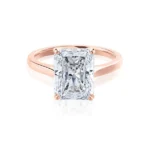 FLORENCE Radiant Lab Diamond 18k Rose Gold Solitaire
