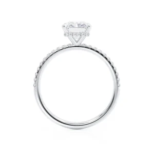 LIVELY Radiant Lab Diamond Platinum Micro Pavé Hidden Halo