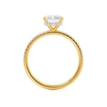 LIVELY Radiant Lab Diamond 18k Yellow Gold Micro Pavé Hidden Halo