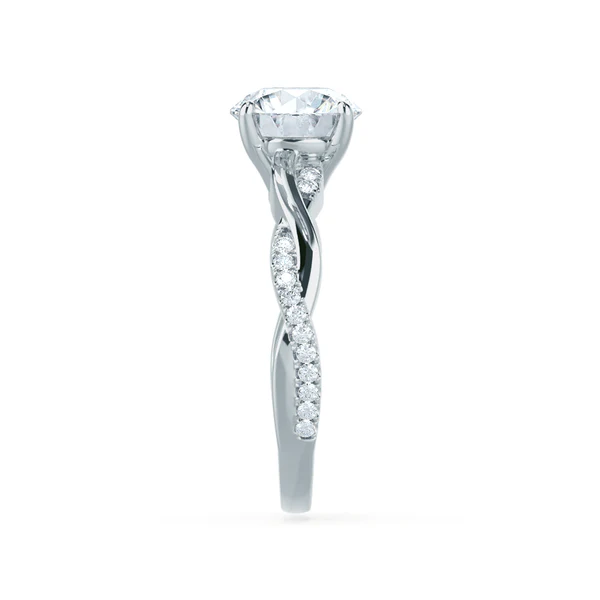 EDEN Oval Lab Diamond Platinum Vine Solitaire