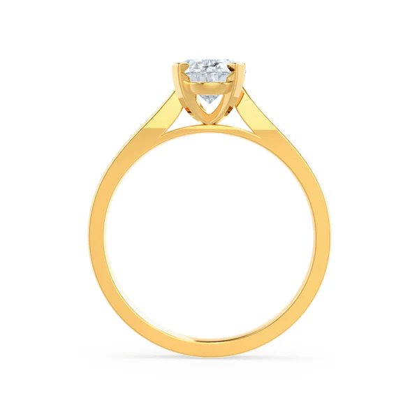 ISABELLA Oval Lab Diamond 18k Yellow Gold Solitaire