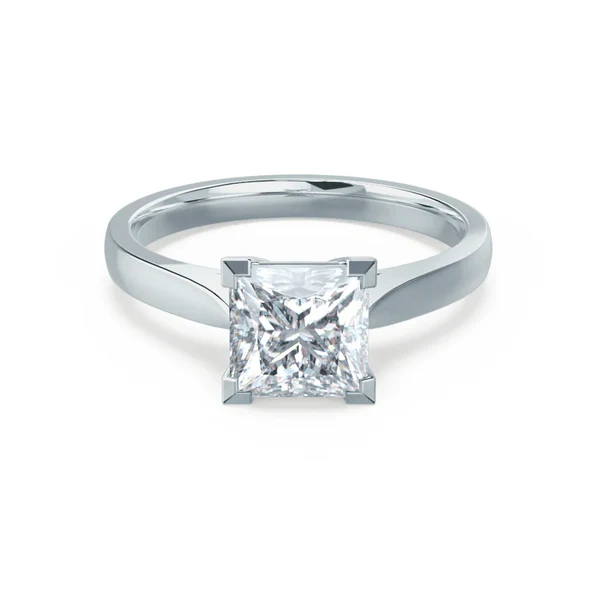ROSALEE Princess Lab Diamond 950 Platinum Solitaire