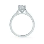 VIOLA Oval Lab Diamond Platinum Shoulder Set