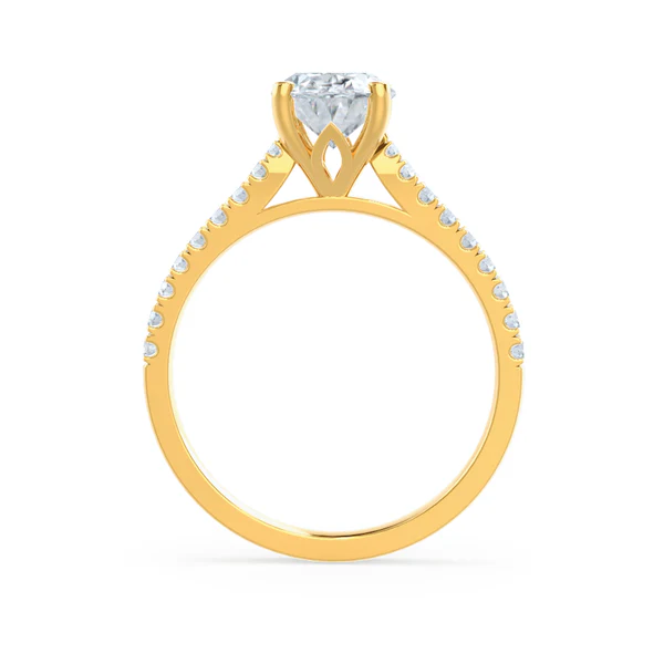 ALLURE Oval Lab Diamond 18k Yellow Gold Scatter Ring
