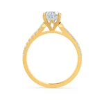VIOLA Oval Lab Diamond 18k Yellow Gold Shoulder Set