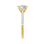 VIOLA Oval Lab Diamond 18k Yellow Gold Shoulder Set