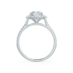 VIOLETTE Ready to Ship 2.00ct Cushion Diamond Petite Halo Platinum Engagement Ring