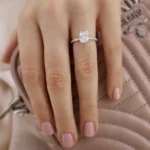 LIVELY Radiant Lab Diamond 18k Yellow Gold Micro Pavé Hidden Halo