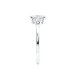 VIOLA Oval Lab Diamond Platinum Shoulder Set