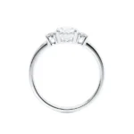 LOUELLA Oval Lab Diamond 950 Platinum Trilogy Ring