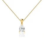 LUCINDA Pear Lab Diamond 3 Claw Pendant 18k Yellow Gold