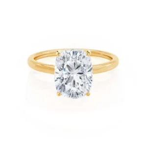 LULU Elongated Cushion Lab Diamond 18k Yellow Gold Petite Solitaire