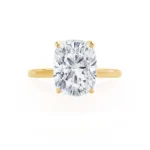 LULU Elongated Cushion Lab Diamond 18k Yellow Gold Petite Solitaire