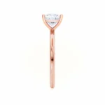 PARIS Princess Lab Diamond 18k Rose Gold Petite Hidden Halo
