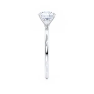 LULU Oval Lab Diamond Platinum Petite Solitaire
