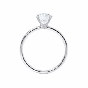 LULU Oval Lab Diamond Platinum Petite Solitaire