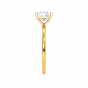 LULU Princess Lab Diamond 18k Yellow Gold Petite Solitaire