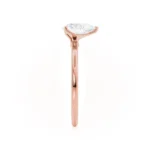 LULU Pear Lab Diamond 18k Rose Gold Petite Solitaire