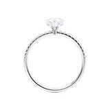 MACY Pear Lab Diamond Platinum Petite Solitaire
