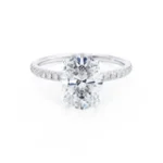 MACY Oval Lab Diamond 950 Platinum Petite Pavé Shoulder Set