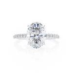 MACY Oval Lab Diamond 950 Platinum Petite Pavé Shoulder Set