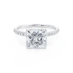 MACY Princess Lab Diamond 950 Platinum Petite Solitaire