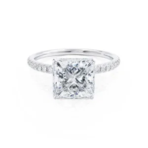 MACY Princess Lab Diamond 950 Platinum Petite Solitaire