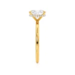 PARIS Elongated Cushion Lab Diamond 18k Yellow Gold Hidden Halo