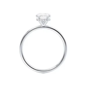 PARIS Oval Lab Diamond Platinum Hidden Halo