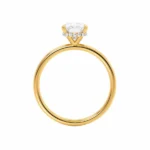 PARIS Oval Lab Diamond 18k Yellow Gold Hidden Halo